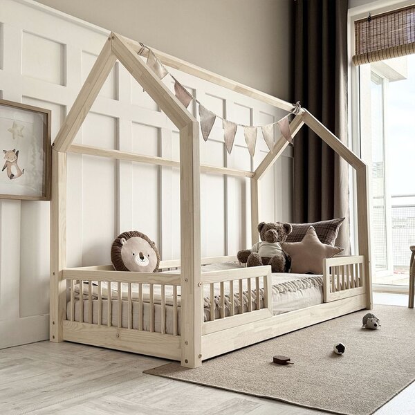 Luloo Pioli Duo Natúr Montessori Házikó Ágy (80x160 cm)