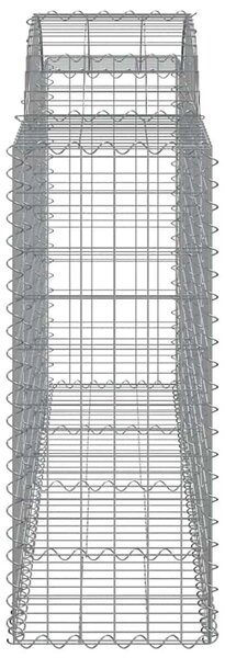 4 db íves horganyzott vas gabion kosár 200 x 50 x 100/120 cm