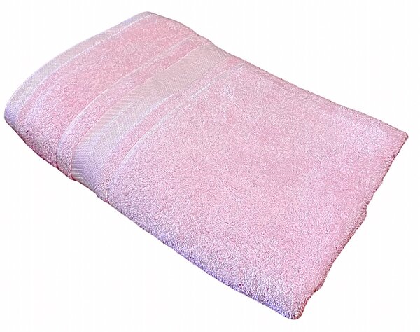 4 db Monaco rózsaszín fürdőlepedő szett 70x140cm és törölközők 50x90cm TiaHome