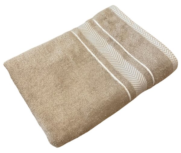 Frottír törölköző deluxe Monaco barna 50x90cm TiaHome