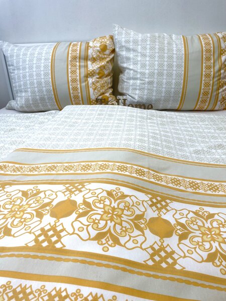 Angelika Gold pamut ágyneműhuzat TiaHome - 1x Párna 90x70cm, 1x Paplan 140x200cm