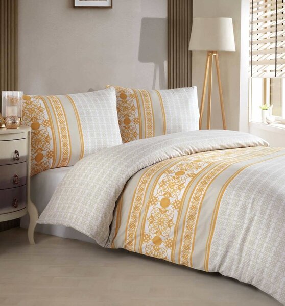 Angelika Gold pamut ágyneműhuzat TiaHome - 1x Párna 90x70cm, 1x Paplan 140x200cm