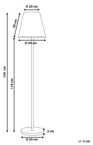 Napelemes kültéri LED állólámpa FONESCA Távirányítóval Fehér