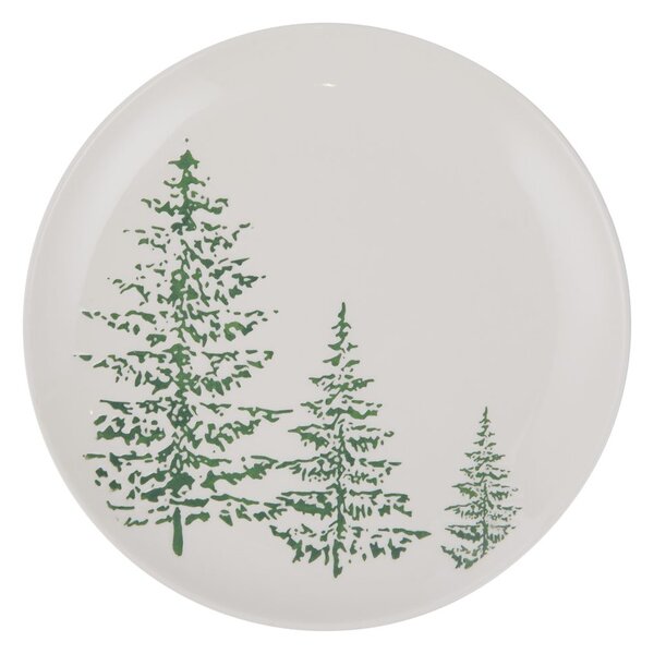 WINTER JOY porcelán tányér fenyőkák 20cm