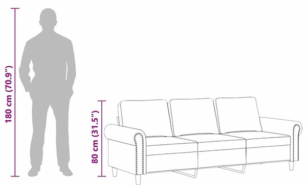 3 személyes sárga bársony kanapé 180 cm