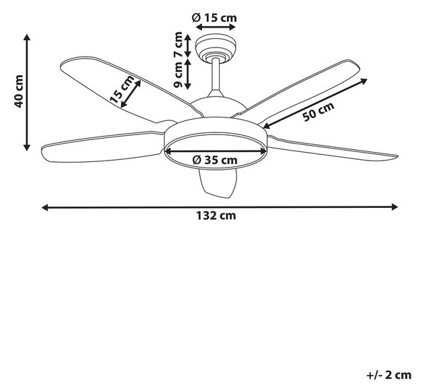 Mennyezeti ventilátor világítással GOSHAABA Távirányítóval LED Bronz