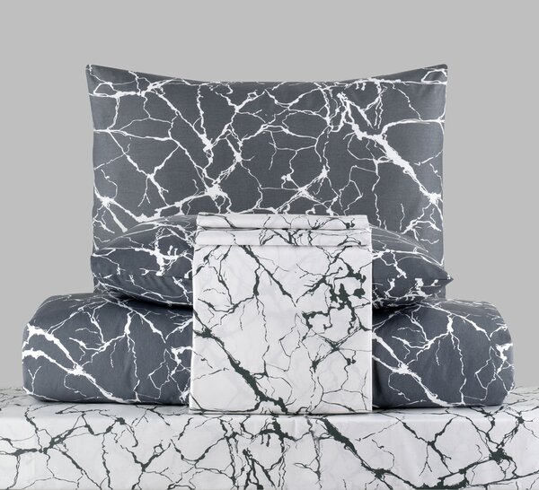 Márvány deluxe pamut ágyneműhuzat TiaHome - 1x Párna 90x70cm, 1x Paplan 140x200cm