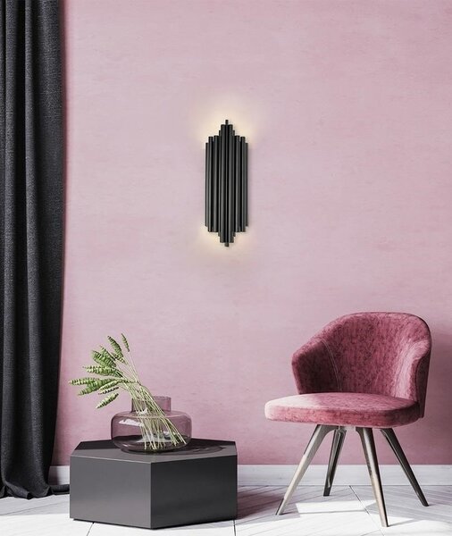 Moosee Harmonic Black Acél Fali Lámpa