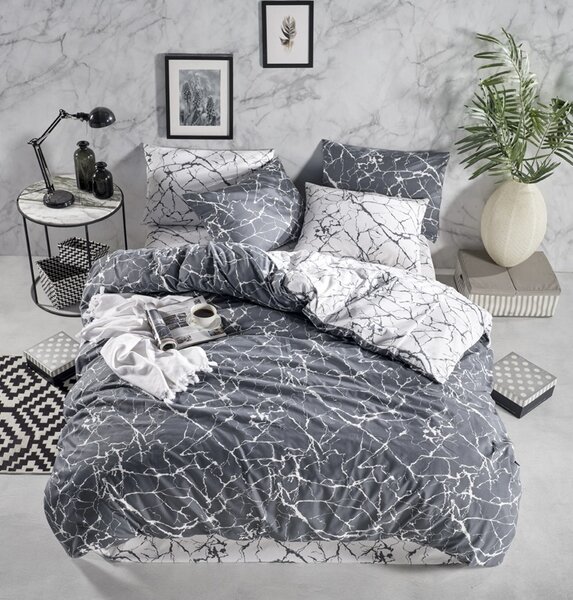 Márvány deluxe pamut ágyneműhuzat TiaHome - 1x Párna 90x70cm, 1x Paplan 140x200cm