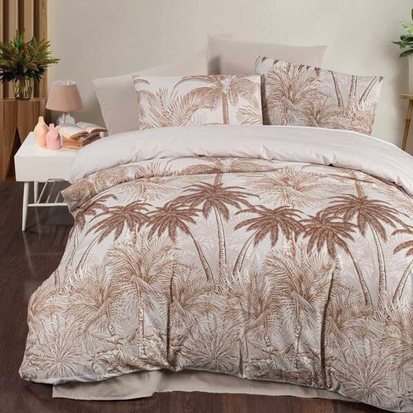 Hawai barna pamut ágyneműhuzat 200x140cm+90x70cm TiaHome
