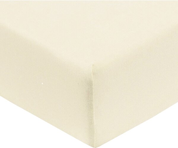 Jersey krém lepedő TiaHome - 90x200cm