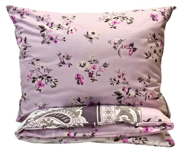 Sofia Lila pamut ágyneműhuzat 200x140cm+90x70cm TiaHome
