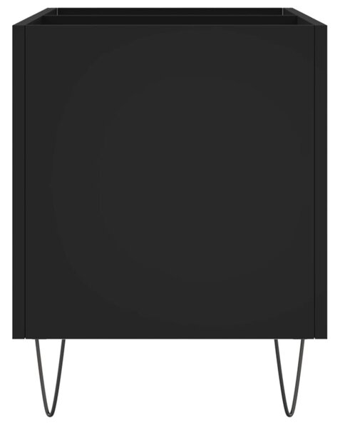 Fekete szerelt fa hanglemezszekrény 74,5x38x48 cm