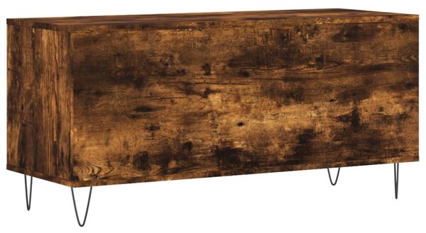 Füstös tölgy színű szerelt fa hanglemezszekrény 100x38x48 cm