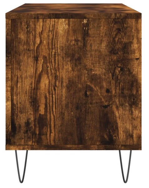 Füstös tölgy színű szerelt fa hanglemezszekrény 100x38x48 cm
