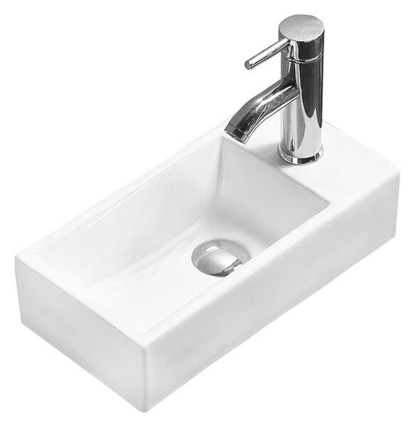 Mexen Inez balra néző, pultra ültethető mosdókagyló, 40 x 20 cm, fehér - 21484000L