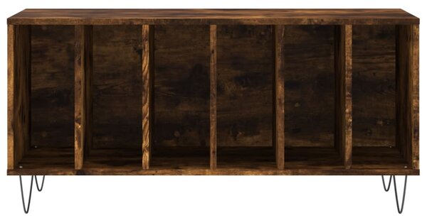 Füstös tölgy színű szerelt fa hanglemezszekrény 100x38x48 cm