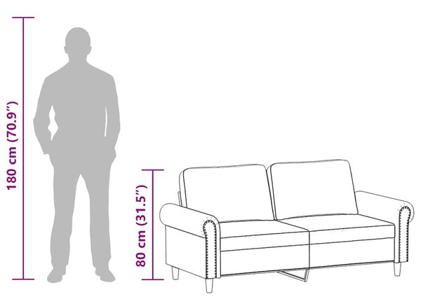 2 személyes krémszínű műbőr kanapé 140 cm