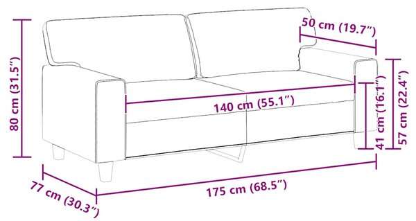 2 személyes fekete műbőr kanapé 140 cm