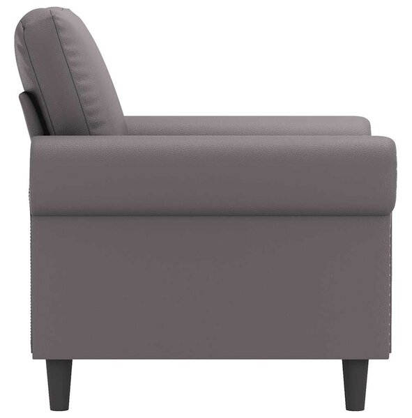 Szürke műbőr kanapészék 60 cm