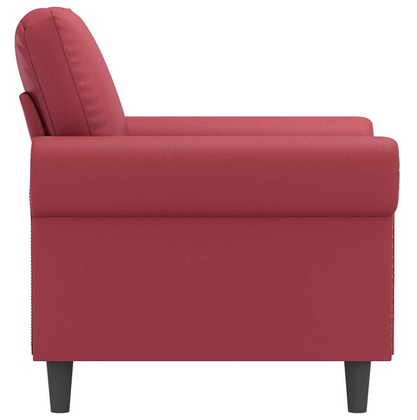 Bordó műbőr kanapéfotel 60 cm
