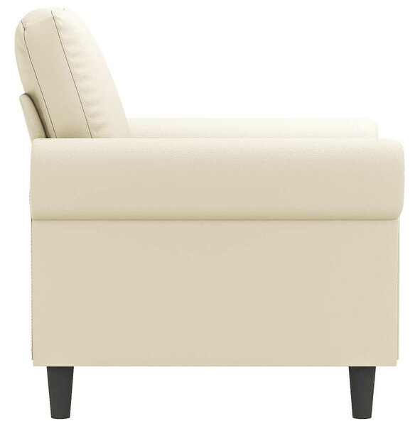 Krémszínű műbőr kanapéfotel 60 cm