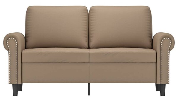 2 személyes cappuccino színű műbőr kanapé 120 cm