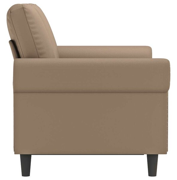 2 személyes cappuccino színű műbőr kanapé 120 cm