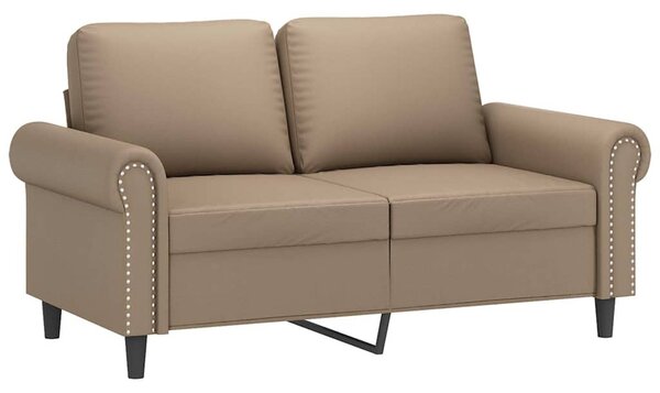 2 személyes cappuccino színű műbőr kanapé 120 cm
