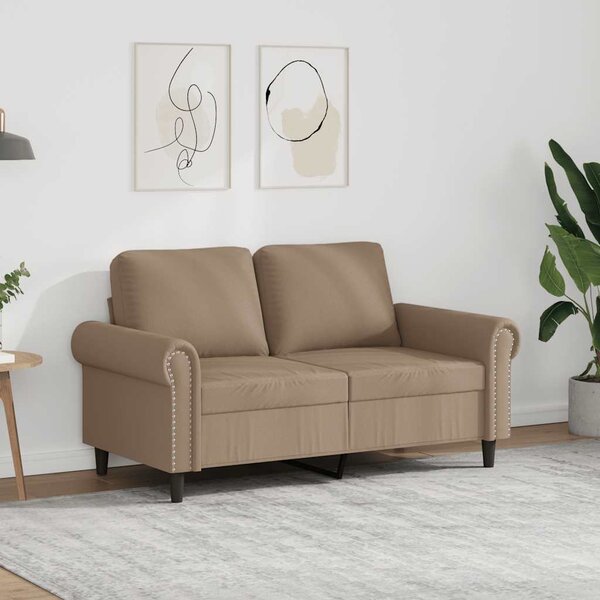 2 személyes cappuccino színű műbőr kanapé 120 cm