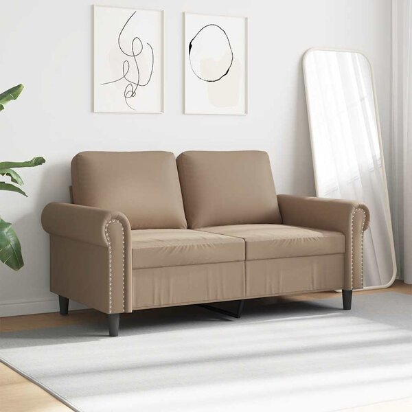 2 személyes cappuccino színű műbőr kanapé 120 cm