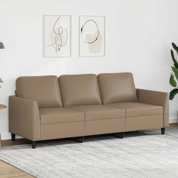 3 személyes cappuccino színű műbőr kanapé 180 cm