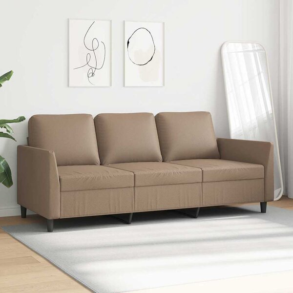 3 személyes cappuccino színű műbőr kanapé 180 cm