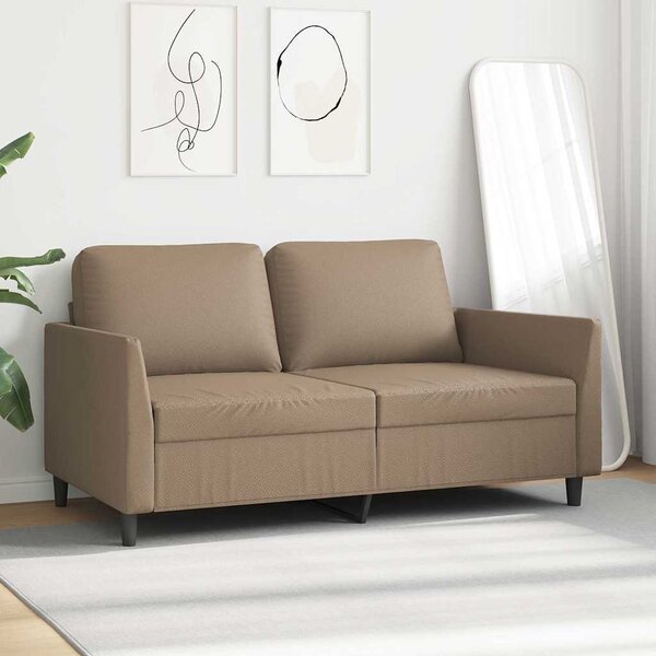 2 személyes cappuccino színű műbőr kanapé 140 cm