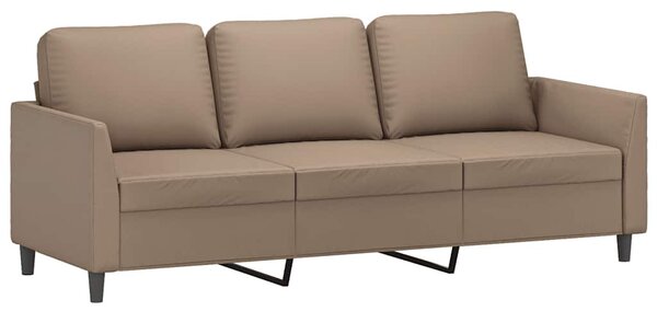3 személyes cappuccino színű műbőr kanapé 180 cm