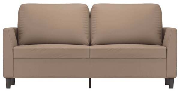 2 személyes cappuccino színű műbőr kanapé 140 cm