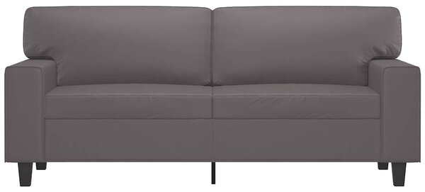 2 személyes szürke műbőr kanapé 140 cm
