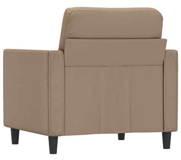 Kávészínű műbőr kanapéfotel 60 cm