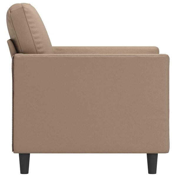 Kávészínű műbőr kanapéfotel 60 cm