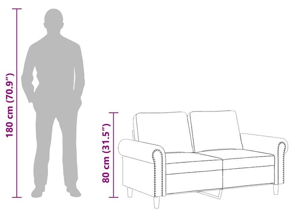 Kétszemélyes sötétzöld bársony kanapé 120 cm