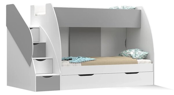 Emeletes ágy 80 cm Mareus (Szürke) (ágyráccsal)