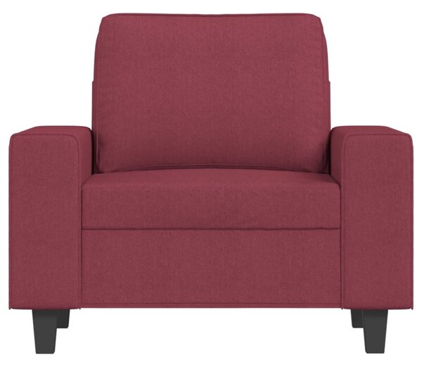 Bordó szövet kanapéfotel lábtartóval 60 cm