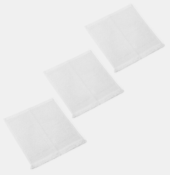 Sinsay - Pamut törölköző szett rojtokkal 3 pack - fehér