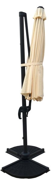 Krémszínű napernyő 300x300 cm Deluxe – Garden Pleasure
