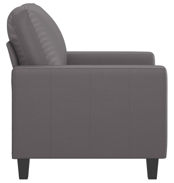 Szürke műbőr kanapészék 60 cm