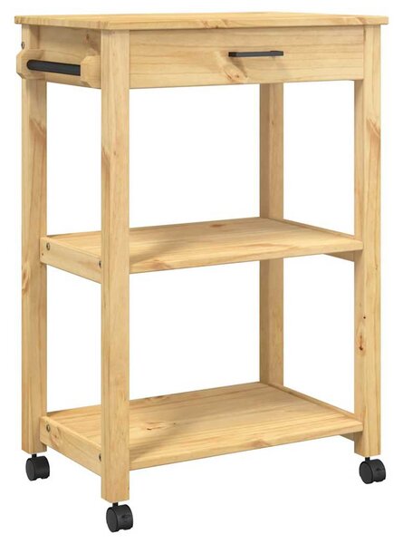 MONZA tömör fenyőfa konyhai kocsi 60 x 40 x 88,5 cm
