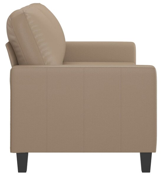 2 személyes cappuccino színű műbőr kanapé 140 cm