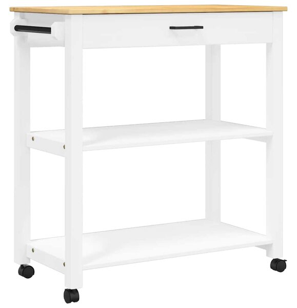 MONZA tömör fenyőfa konyhai kocsi 84 x 40 x 88,5 cm
