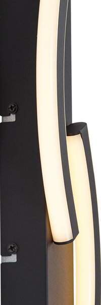 Design fali lámpa fekete 3 fokozatban dimmelhető 2-lámpás - Bummy