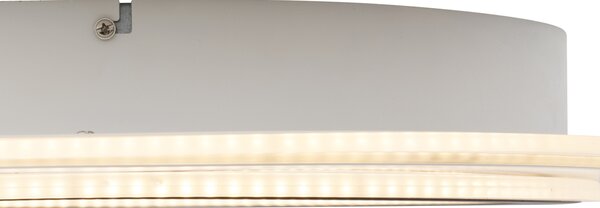 Design mennyezeti lámpa fehér, sötétszürke kerek LED-del, dimmelhető - Taylor